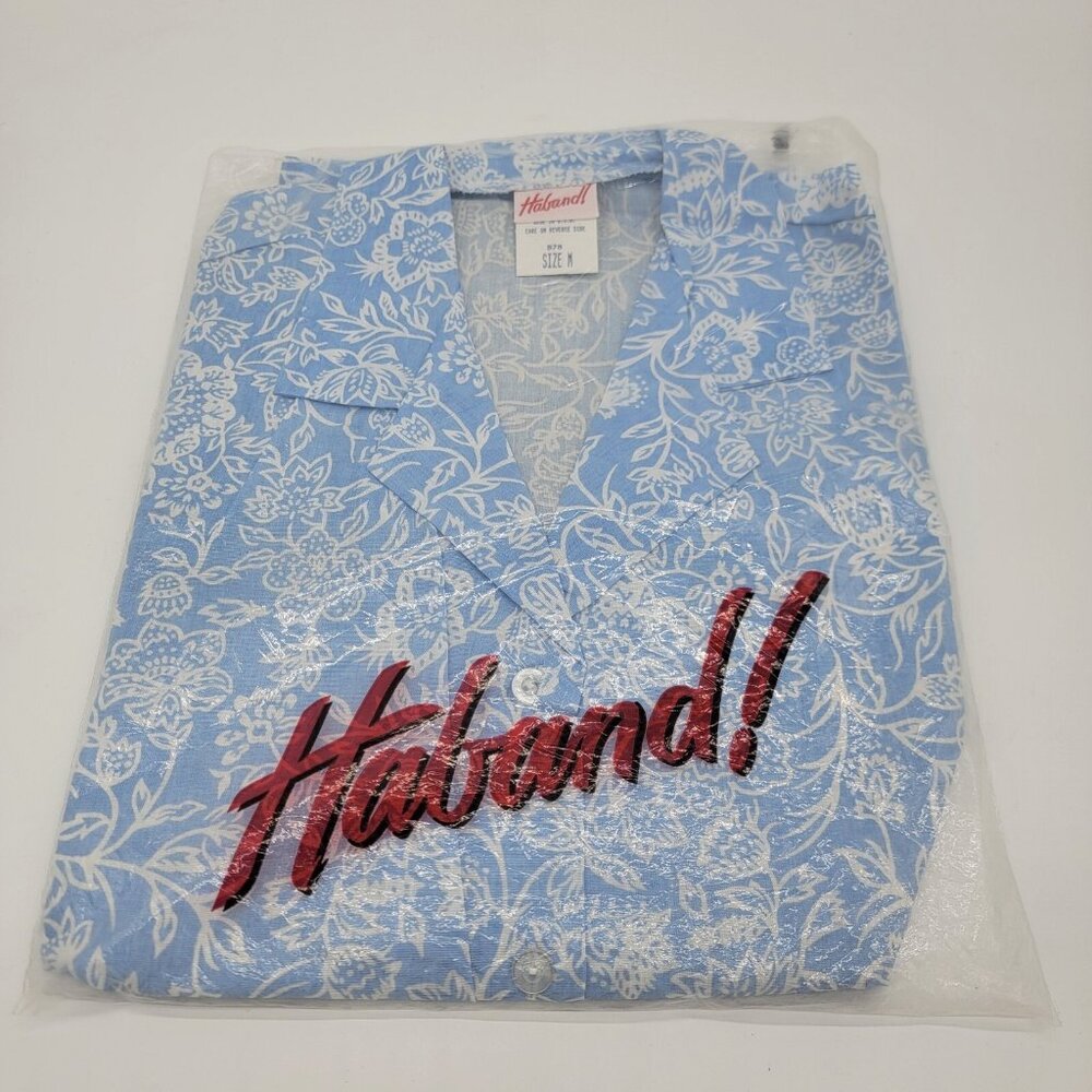 Vintage Haband! Button Down Shirt Short Sleeve Tropical Mens Medium NWT‎ NEW